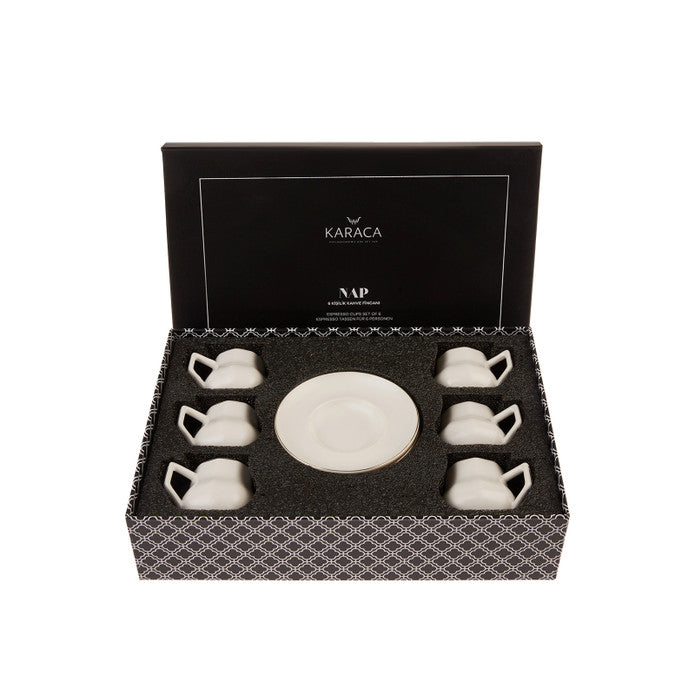 White ceramic Turkish Coffee Set
