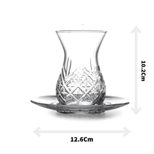 Pasabahce 12-Piece Timeless Old Fashion Design Tea Glasses Set