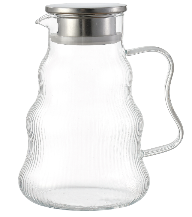 Contemporary Borosilicate Glass Water Pitcher 1650ml