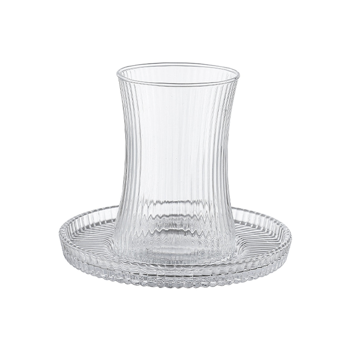 DIAMONDS Royal Faceted Cup & Saucer 12-Piece Set (175ml)