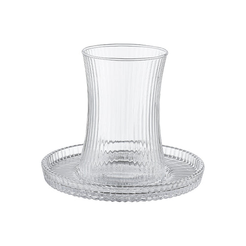 DIAMONDS Royal Faceted Cup & Saucer 12-Piece Set (175ml)