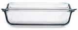 Pasabahce Borcam 2.75 L Rectangular Glass Casserole with Lid – Oven-Safe Bakeware