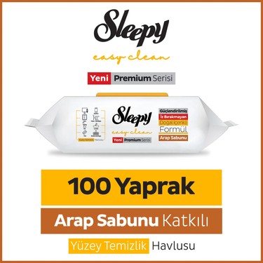 Sleepy Easy Clean Herbal Soap Surface Cleaning Wipes - 100 Sheets