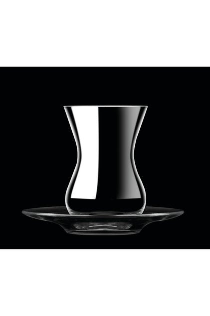 Pasabahce Beykoz Special Edition 12-Piece Crystal Turkish Tea & Saucer Set (190ml)