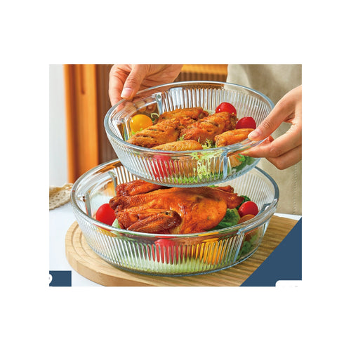DIAMONDS Crystal Wave Nesting Salad & Serving Bowl 2-Piece Set