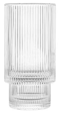 Geometric Prism Tall Highball Cocktail Glass 330ml