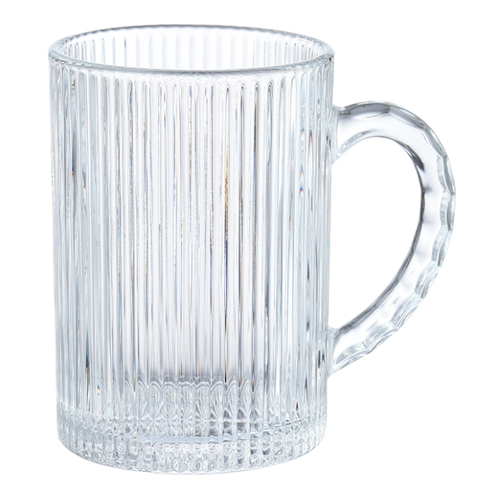 Classic Fluted Glass Coffee & Tea Cup 220ml