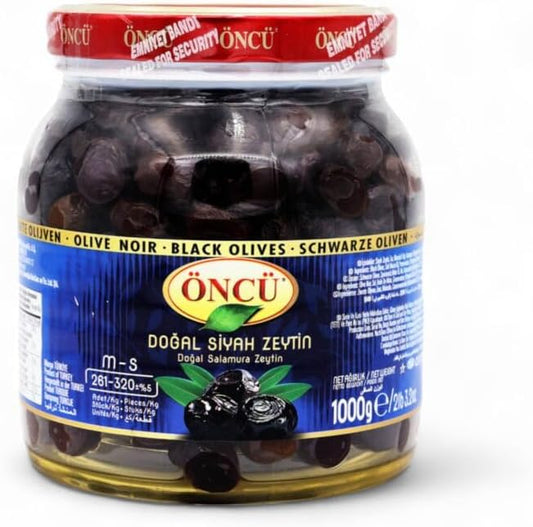 Öncü Natural Black Olives M-S (261–320) 1 kg