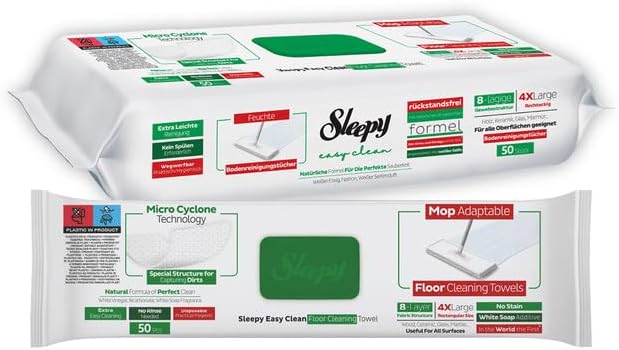 Sleepy Mop Adaptable White Soap Wipes-50 - Green