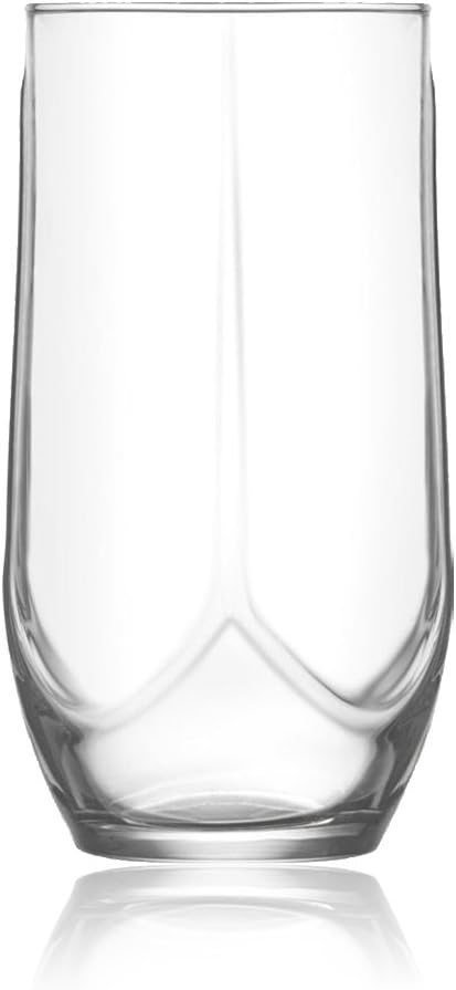 LAV Classy Clear High Cooler Tumbler, Glass for Water, Juice, Beer, Cocktails Glass