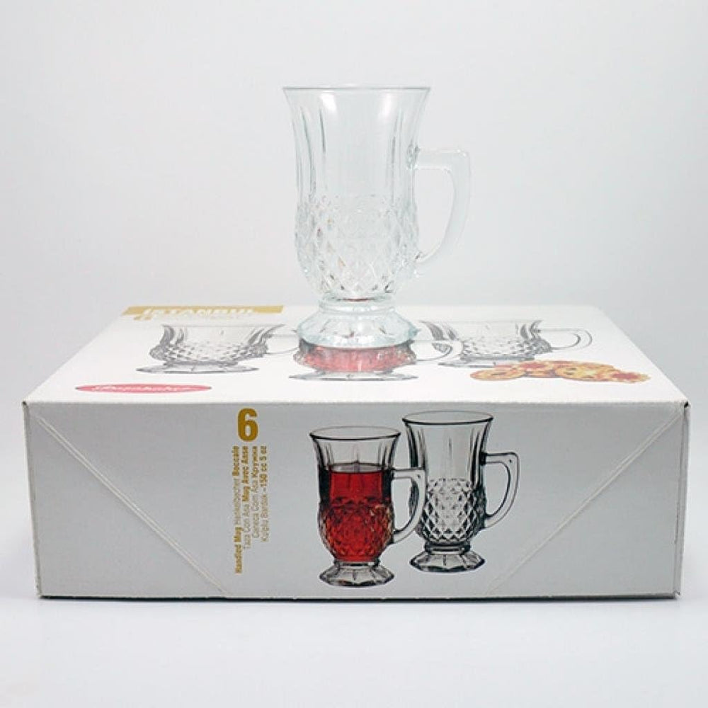 Pasabahce 6 in Set Istanbul Classic Tea Drink Glass NEW Original Packaging