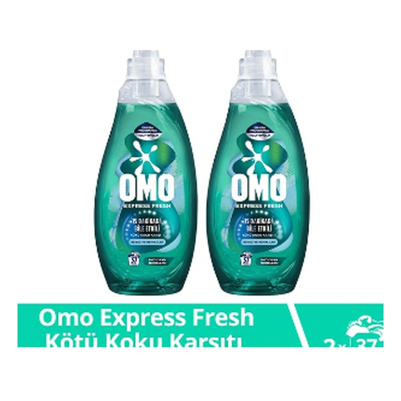 Omo Express Fresh Anti-Odor Liquid Laundry Detergent for Whites & Colors - 1.48L
