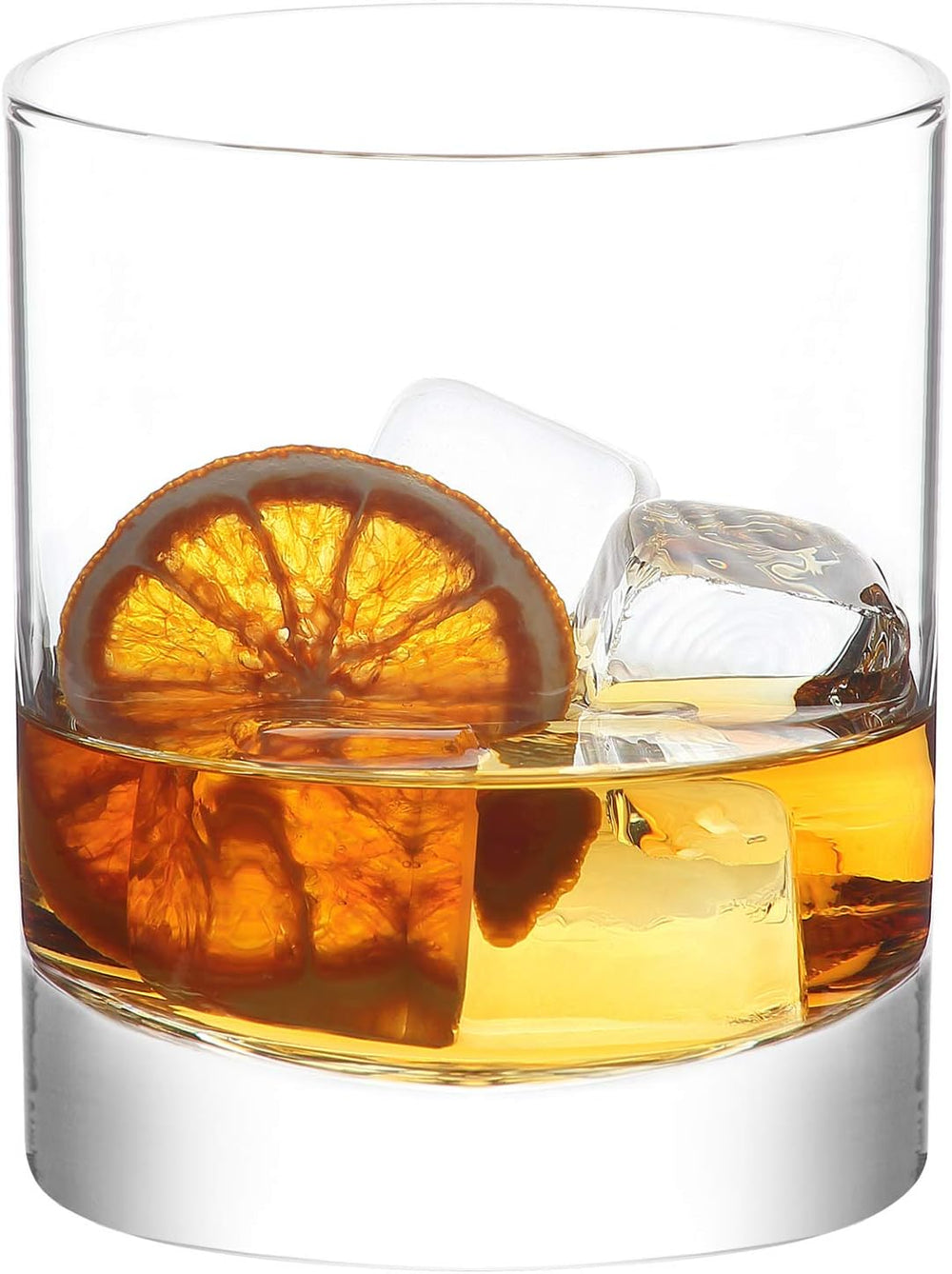 LAV Old Fashioned Whiskey Glasses 6-Piece, 10.8 oz Clear Glass Tumblers for Scotch & Bourbon Lovers, Classic Design Rocks Glasses with Heavy Base Perfect for Old Fashioned Coctails