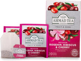 Ahmad Rosehip, Hibiscus & Cherry Herbal Tea | 20 Tea Bags - 1.4 oz.