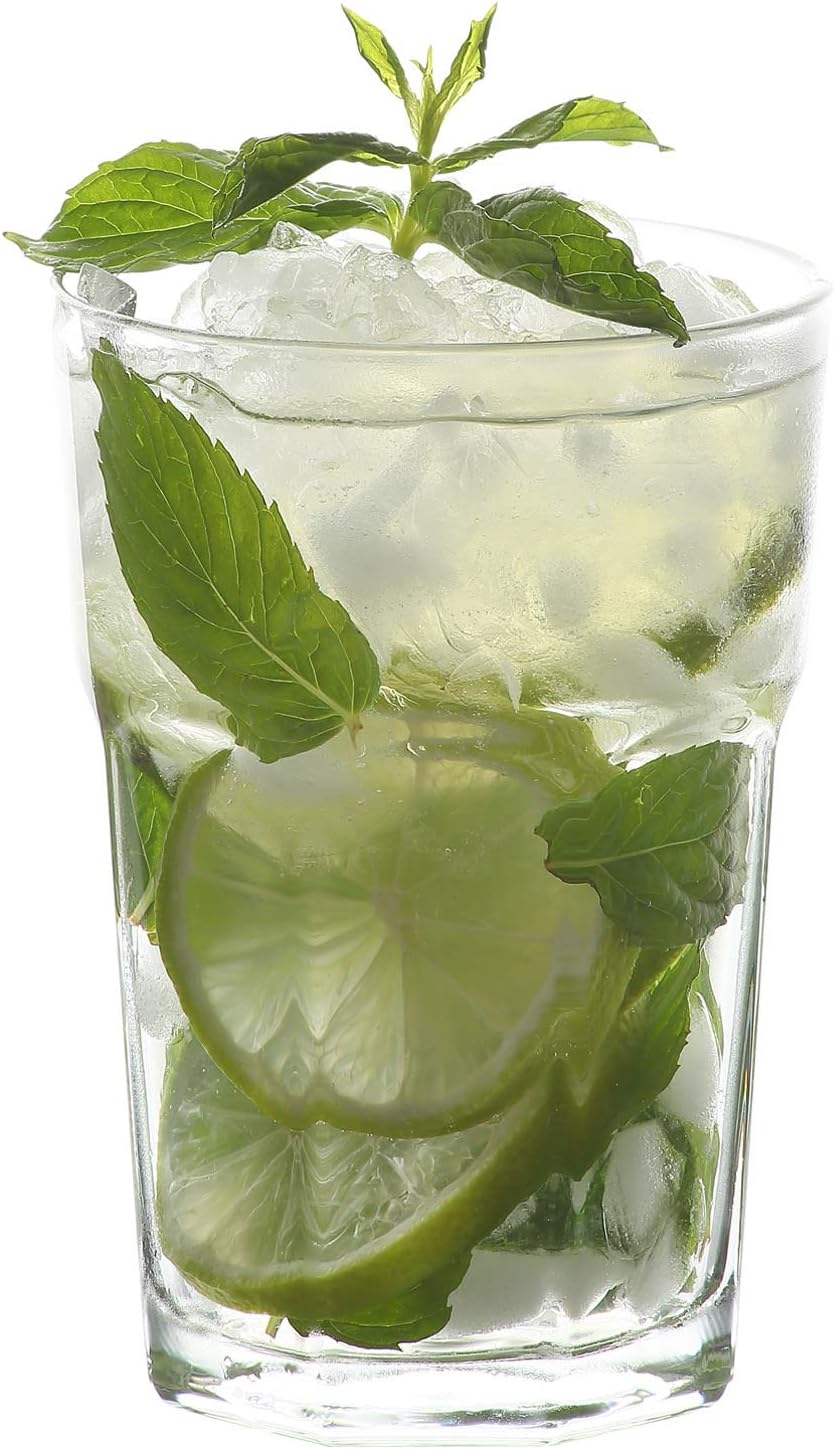 LAV Highball Mojito Glasses 6-Piece, 12.25 Oz Casablanca Drinking Glasses Tumbler Set for Water & Iced Tea & Juice and Beverages