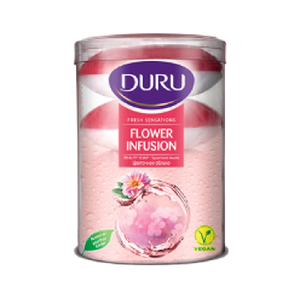 Duru Fresh Sensations Beauty & Bath Soap - Flower Infusion (Çiçek Tazeliği) - 4 x 100g (14.1 oz)