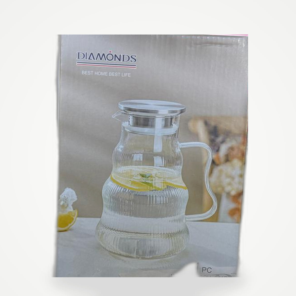 DIAMONDS GPH-011B 1.65L Glass Beverage Pitcher Carafe Gift Box Packaging