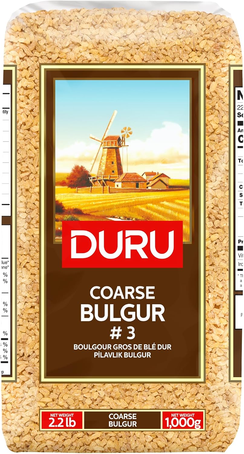 Duru Coarse Bulgur, 1000g, Wheat Berries, 100% Natural and Certificated, High Fiber and Protein, Non-GMO, Great for Vegan Recipes, Better than Rice