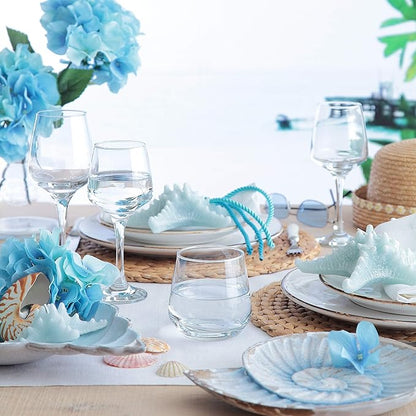 LAV Lal 6-Piece Clear Glass Tumblers Set, 11.75 oz