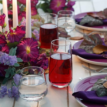 LAV Lal 6-Piece Clear Glass Tumblers Set, 11.75 oz