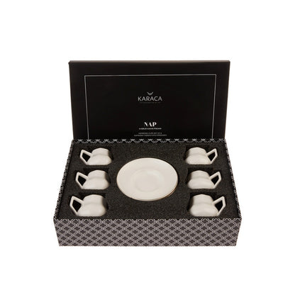 White ceramic Turkish Coffee Set 