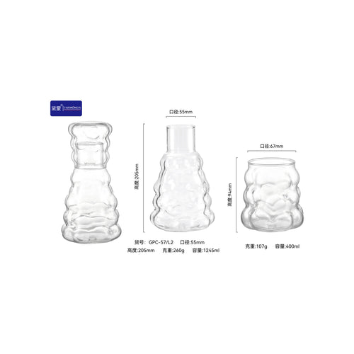 DIAMONDS Dual Pour Precision Glass Oil & Vinegar Dispenser Set 1245ml (2 Pcs)