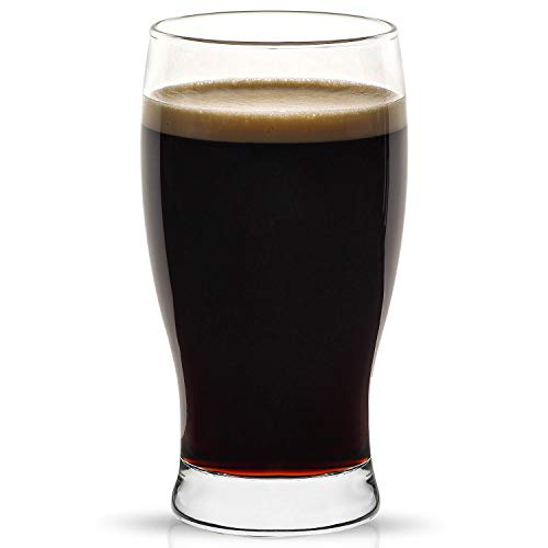 LAV 6X Clear 580ml Belek Classic Beer Glasses - Large Lager Ale Cider Pilsner Drinking Pint Glass Pub Cup Set