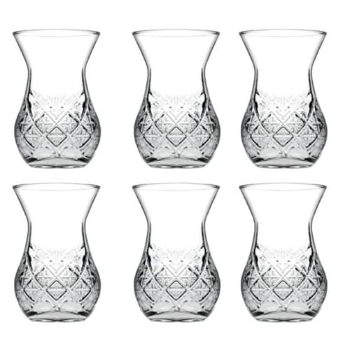 Pasabahce Timeless Kurvy 42881 155 ml Glass Tea Cup Set of 6