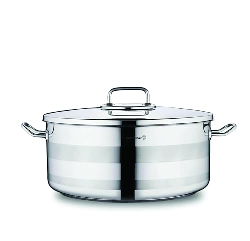 Korkmaz Astra2 Professional 18/10 Stainless Steel Deep Stockpot/Casserole with Lid 36x21 cm - A2030