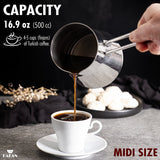 Hakan Topkapı Stainless Steel Turkish Coffee Pot 0.5 L