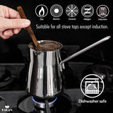 Hakan Topkapı Stainless Steel Turkish Coffee Pot 0.5 L