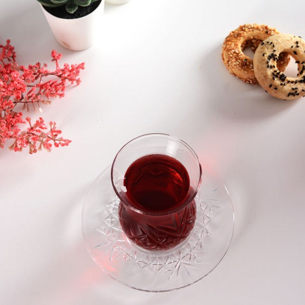 Pasabahce 12-Piece Timeless Old Fashion Design Tea Glasses Set