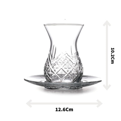 Pasabahce 12-Piece Timeless Old Fashion Design Tea Glasses Set