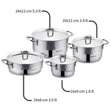 Korkmaz Erna 8 pcs Cookware Set Inox