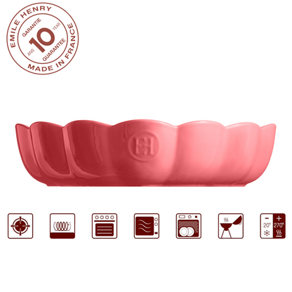 Emile Henry Madeleine Heart-Shaped Cake Dish – 1.8L