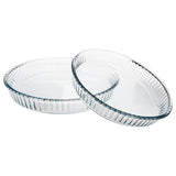 Borcam Round Glass Bake Dish 2-Piece Set
