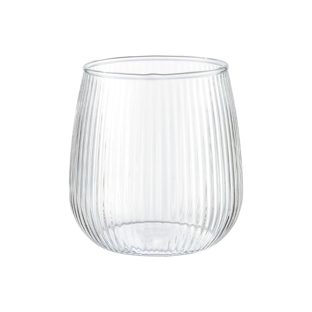 DIAMONDS Minimalist Ribbed Glass Tumbler 360ml (Set of 6)