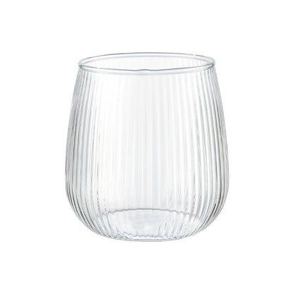 DIAMONDS Minimalist Ribbed Glass Tumbler 360ml (Set of 6)