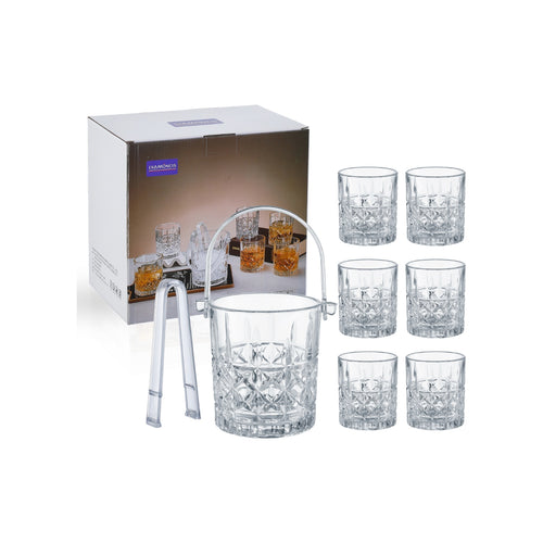 DIAMONDS Blossom 7-Piece Dessert & Punch Serving Set 900ml