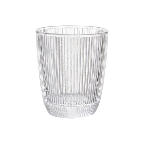 DIAMONDS Lattice Embossed Glass Coffee Mug & Tumbler 340ml (Set of 6)