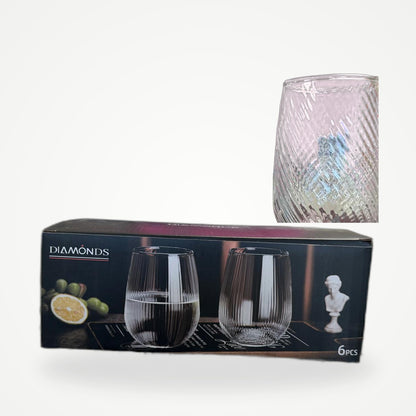 DIAMONDS GPC-46 Swirl Glass Tumbler Display with Packaging Box