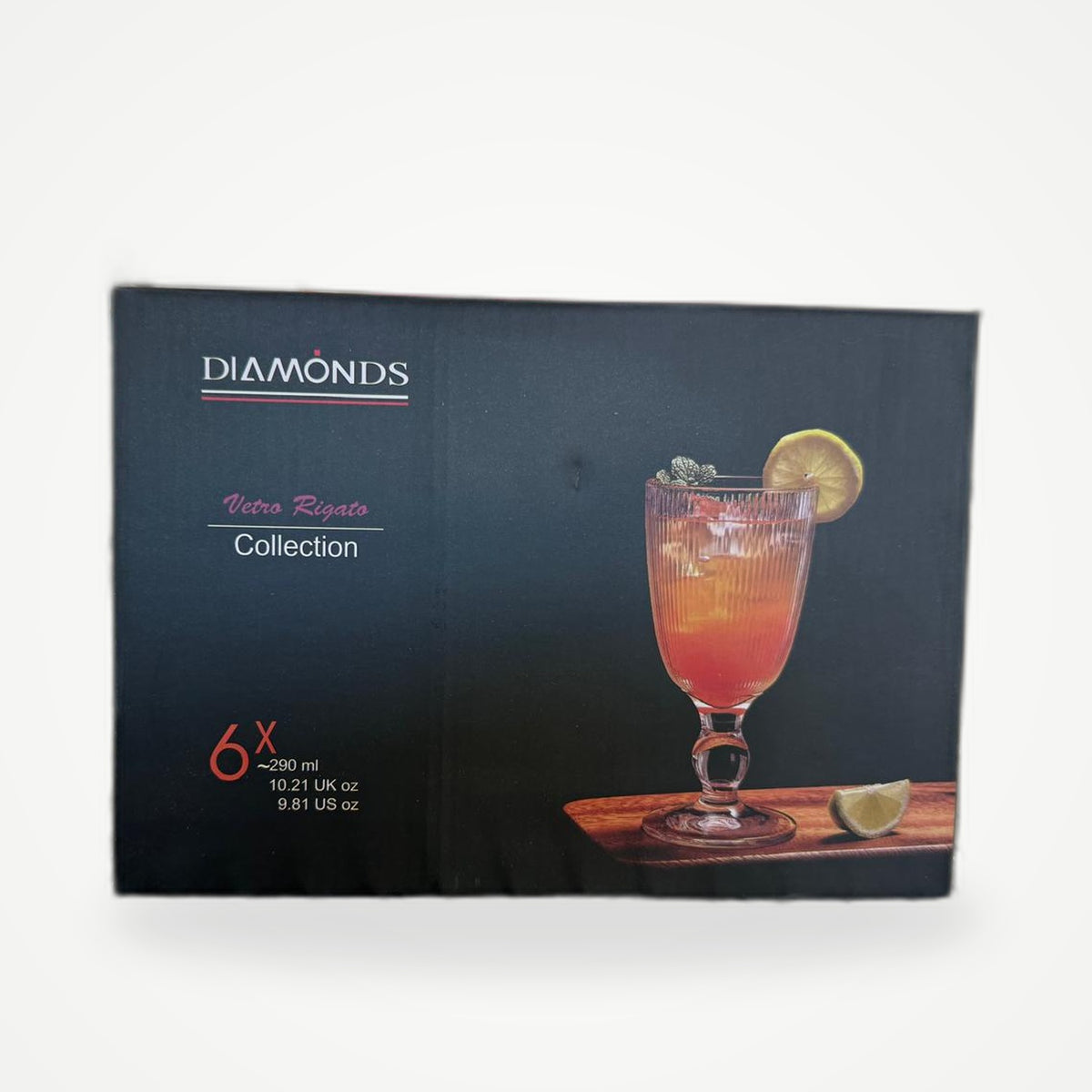 DIAMONDS GJB-17A Vetro Rigato 290ml Goblet Gift Box Packaging