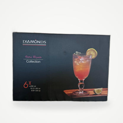 DIAMONDS GJB-17A Vetro Rigato 290ml Goblet Gift Box Packaging