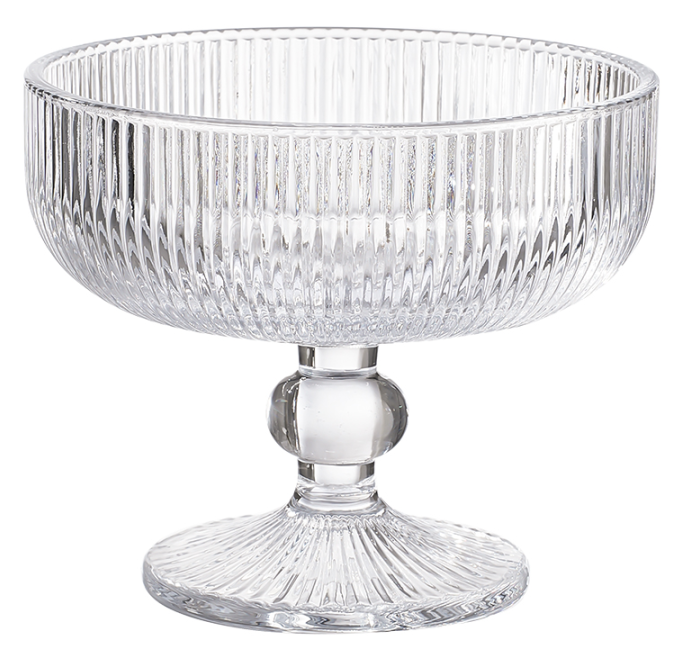 Vintage Footed Glass Coupe & Dessert Cup 260ml
