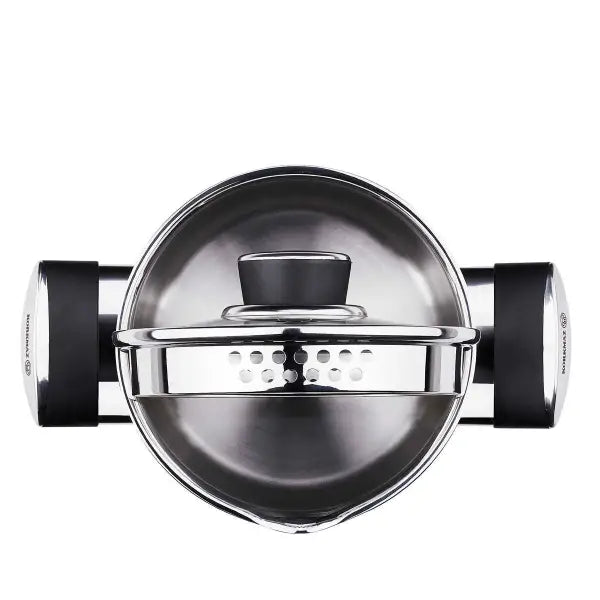 Korkmaz Pera 20 cm Saucepot with Strainer Lid – Compact Stainless Steel Cooking Pot