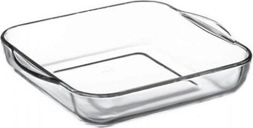 Pasabahce Borcam Square Heat Resistant Glass Baking Casserole Dish with Plastic Lid 1950ml