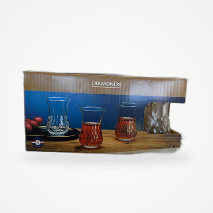 DIAMONDS GPC-03 Fluted Glass Espresso & Turkish Tea Cup Retail Box Packaging