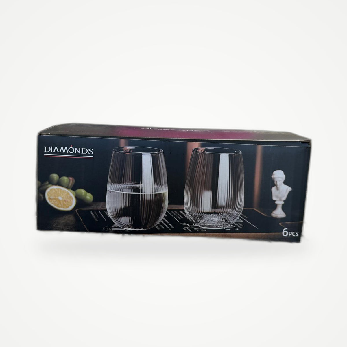 DIAMONDS GPC-45 Ribbed Drinking Tumbler Set Box Packaging