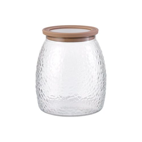 DIAMONDS Airtight Borosilicate Glass Food Storage Jar with Silicone Lid 1.6L