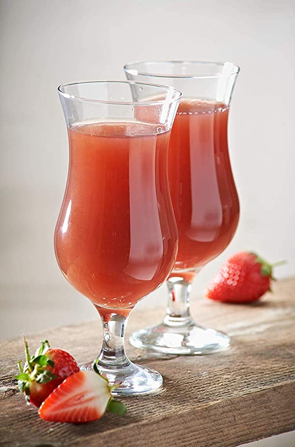 A clear, elegant 6-piece cocktail glass set with a long stem and a heavy base, displayed against a white background.